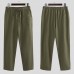 Cotton Trousers Mens Loose Drawstring Vintage Pants Outdoor Hiking Travel