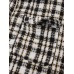 Mens Plaid Double Pockets Woolen Thick Button Lapel Casual Jacket