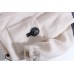 Mens Patchwork Design Pocket Zipper Shearling Long Sleeve Jacket
