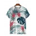 Tropical Flower Print Short Sleeve T-Shirt