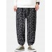 Mens Paisley Print Drawstring Ethnic Style Jogger Pants With Pocket