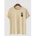 Men's Tropical Pineapple Pattern Classic Short Sleeve T-Shirt