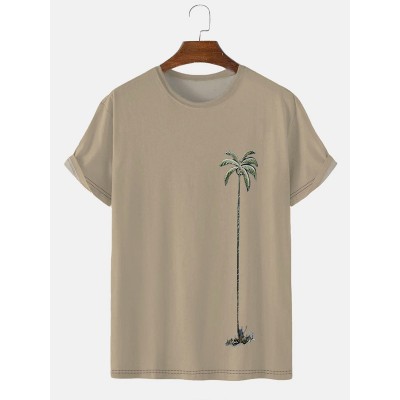 Men's Coconut Tree Cozy Casual Short Sleeve T-Shirt
