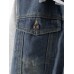 Mens Patchwork Denim Wash Distressed Hooded Jacket With Double Pocket
